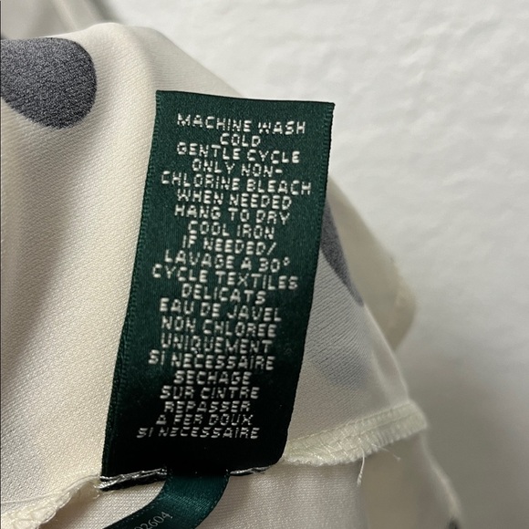 Lauren Ralph Lauren cream and black polka dot dress size 6 - Picture 5 of 8